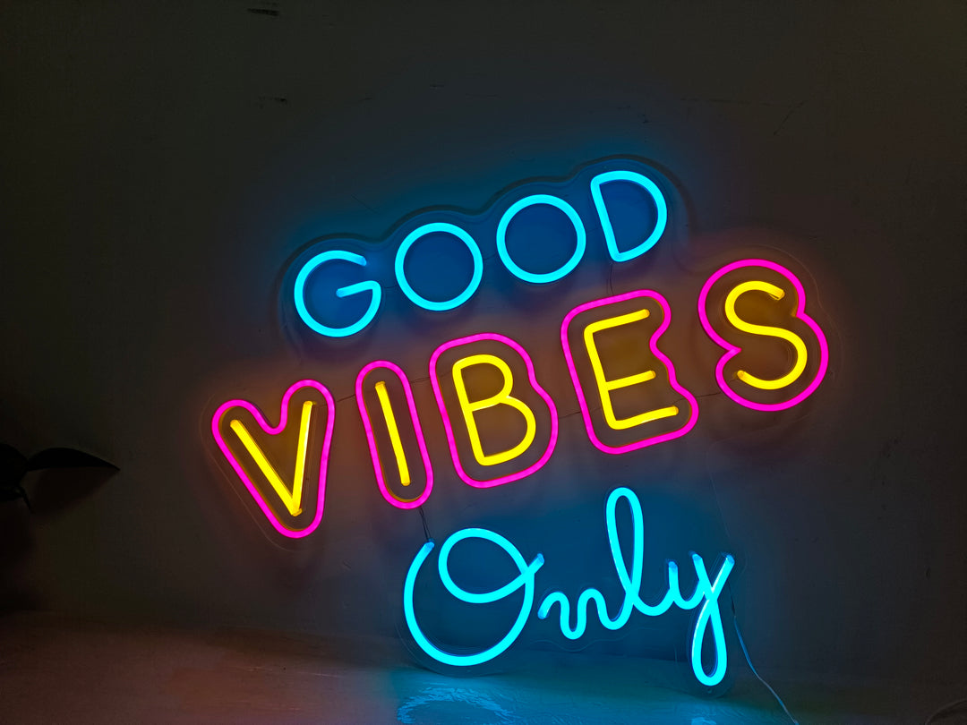 Unique Good Vibes Only Neon Sign (1 in stock)
