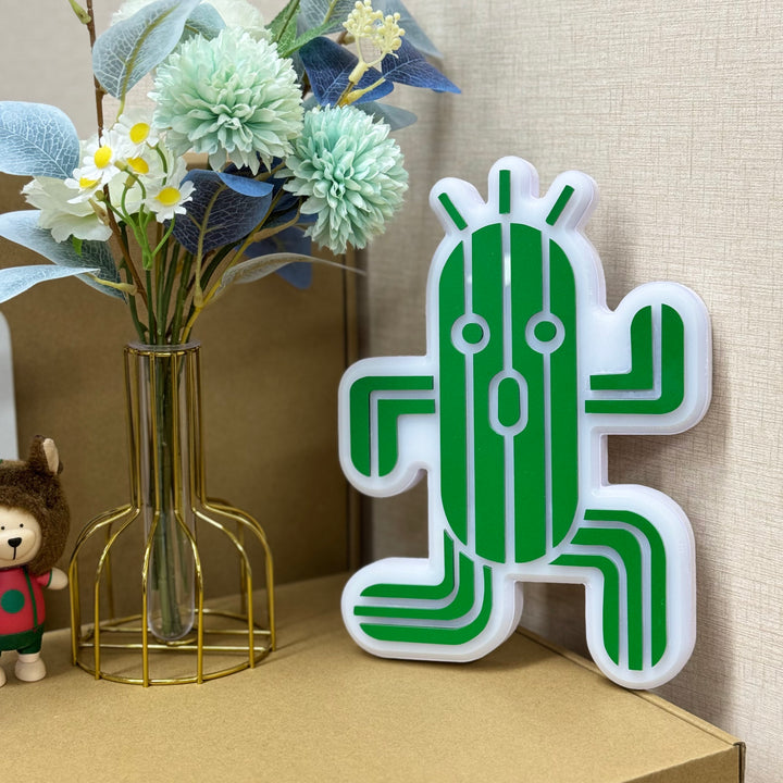 "Cactuar" Neon Like Sign