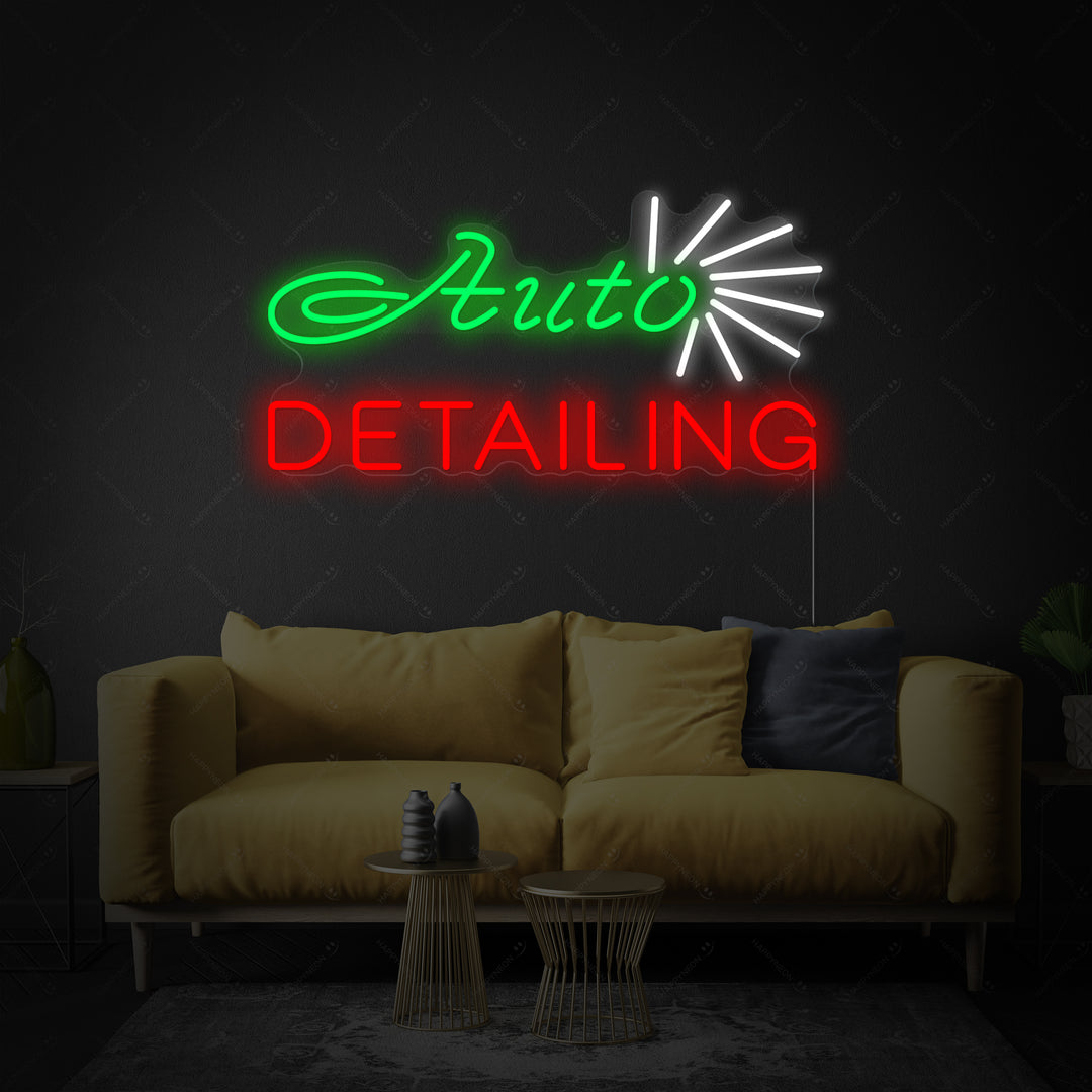 "Auto Detailing Shop" Neon Sign