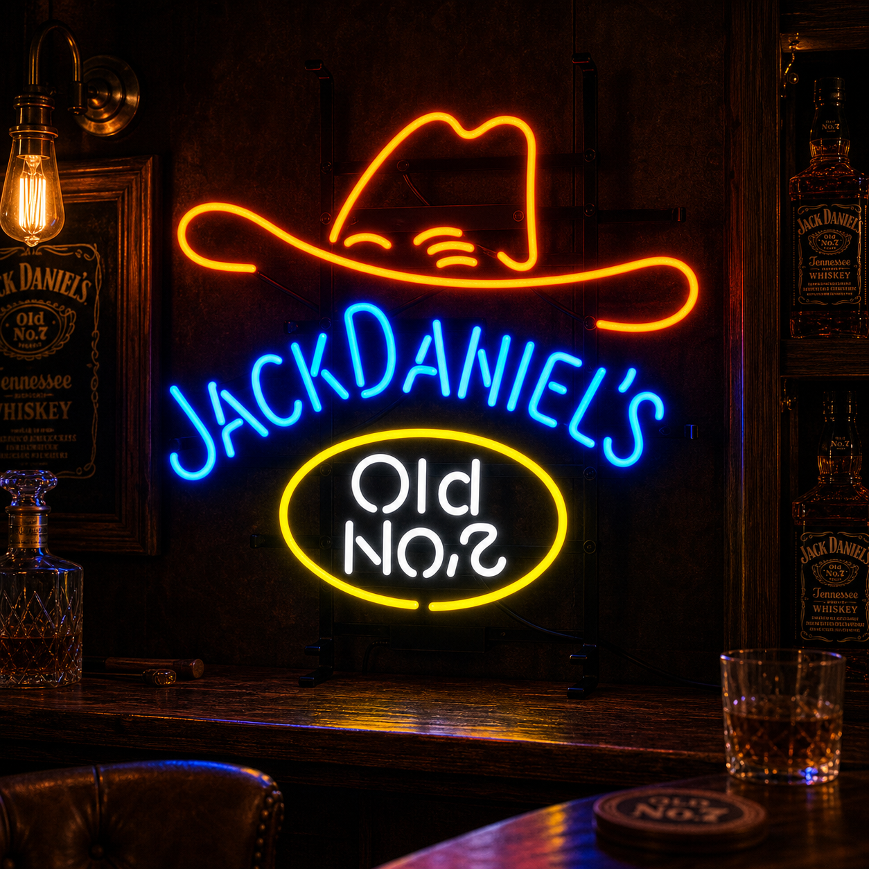 Jack Daniels Old Whiskey Neon Sign - HAPPYNEON