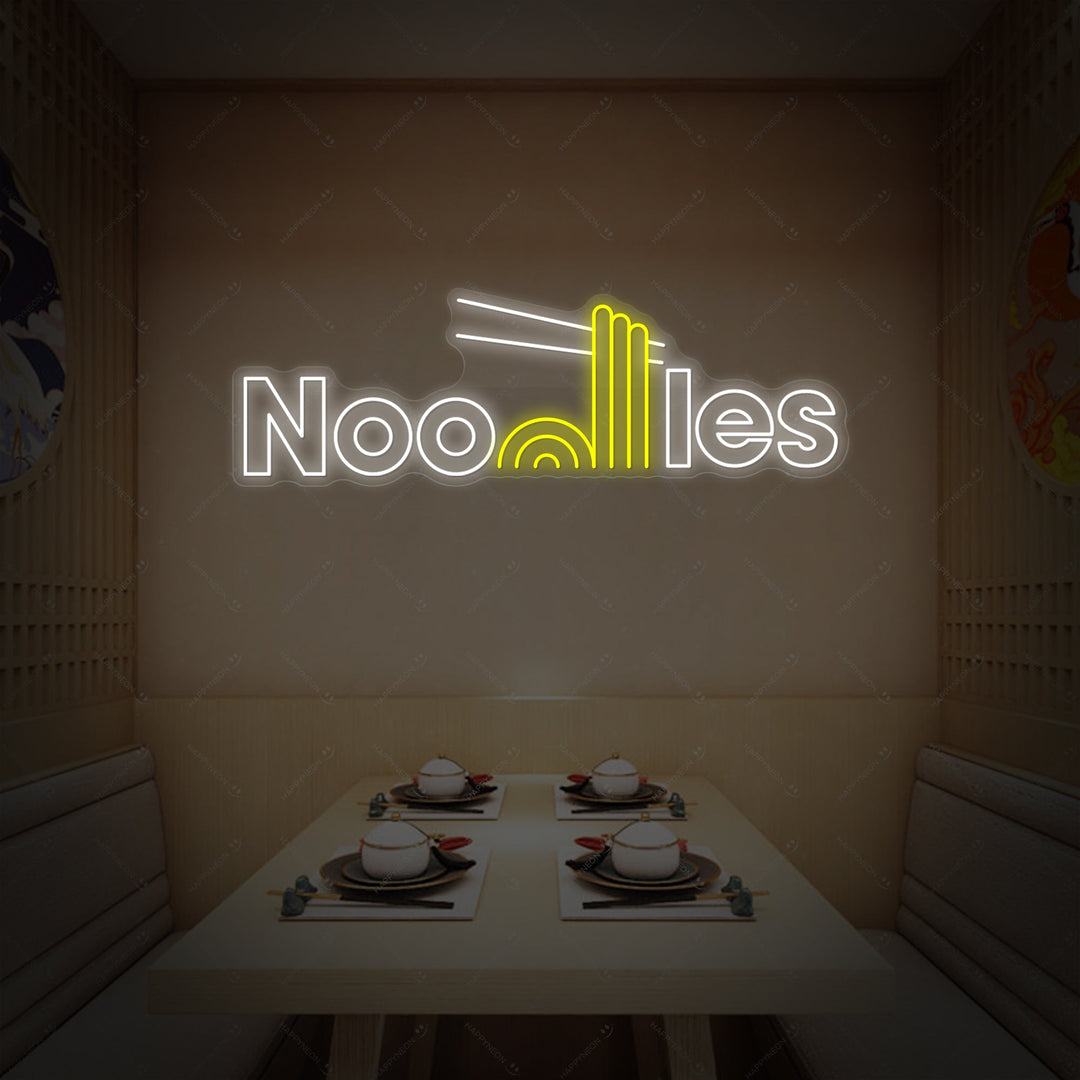 Noodles Neon Sign, Japanese Restaurant Decor