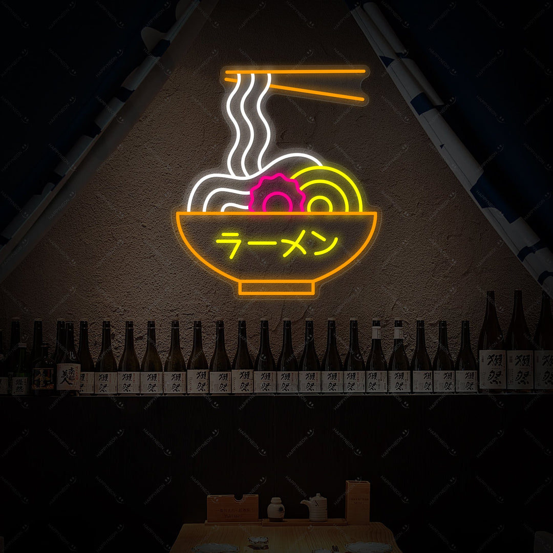 Ramen Japanese Noodle Neon Sign, Japanese Restaurant Decor