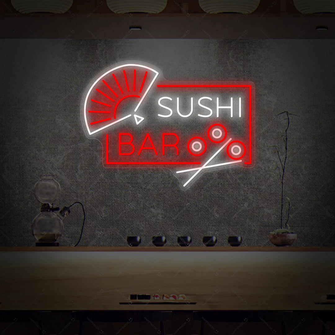Sushi Bar Neon Sign, Japanese Restaurant Decor