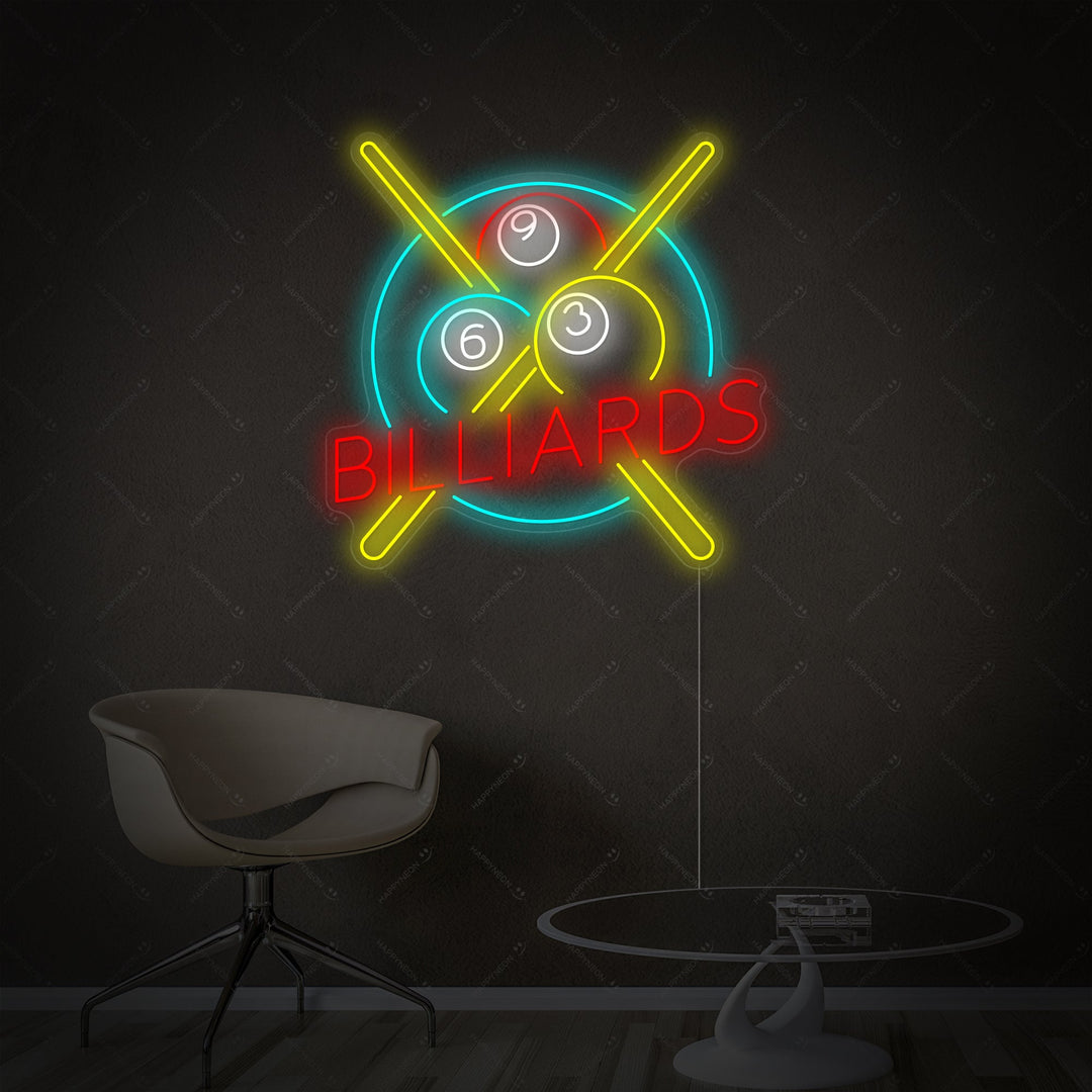 "Billiards" Neon Sign