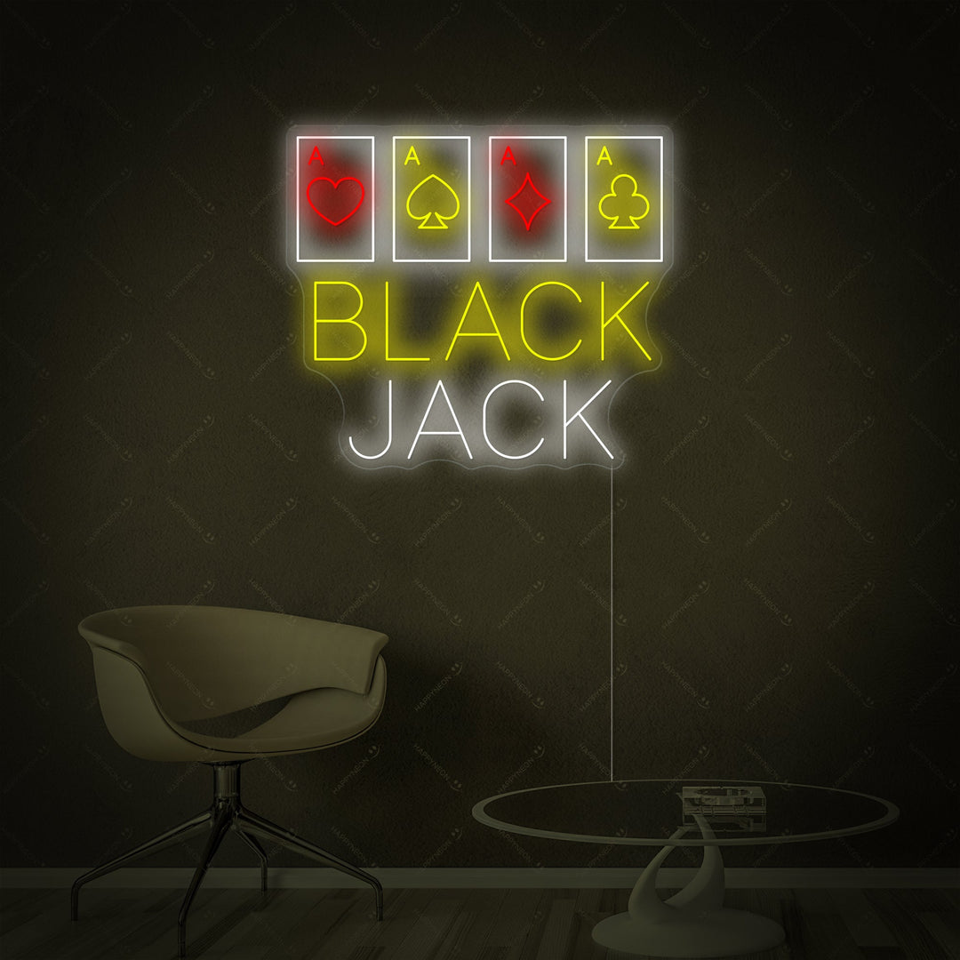 "Black Jack" Neon Sign