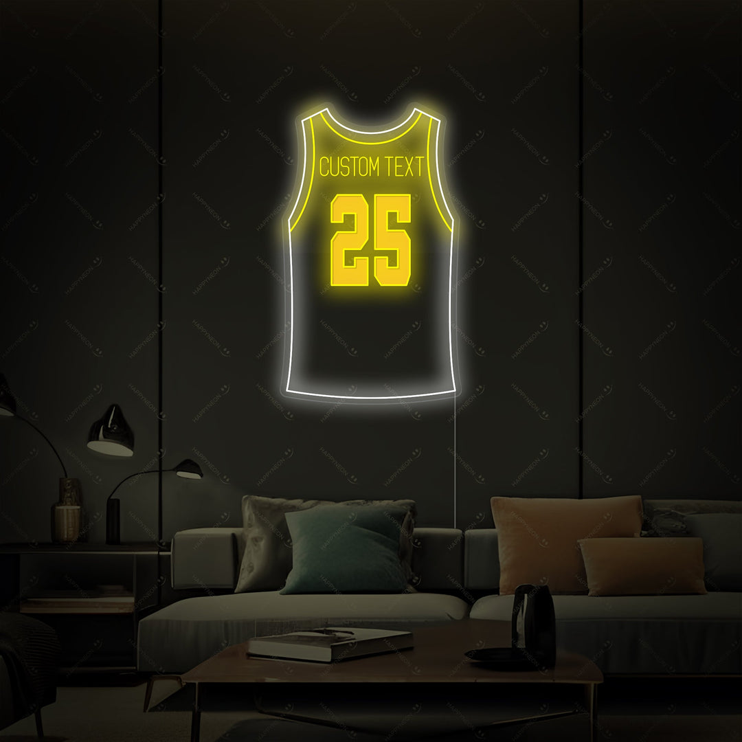 "Custom Basketball Jersey" Neon Sign