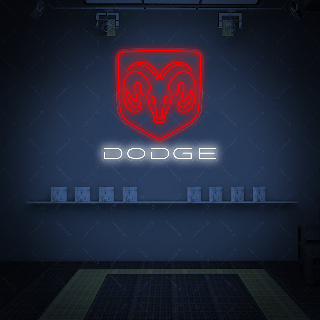 "Dodg-Car" Neon Sign