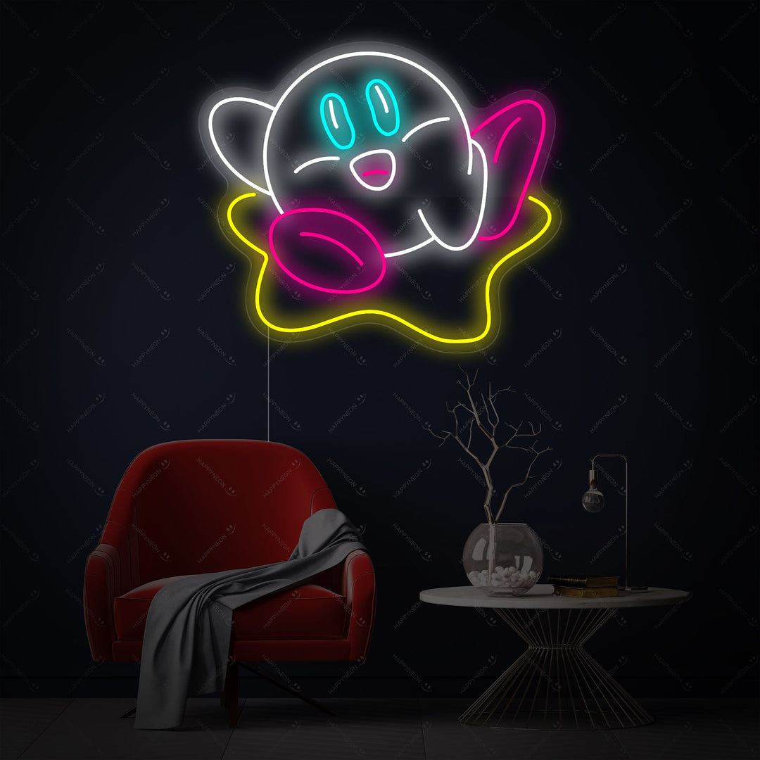 "Game Character Kirby" Neon Sign