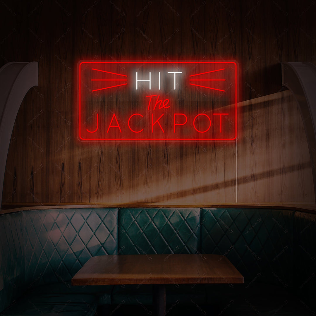 "Hit The Jackpot" Neon Sign