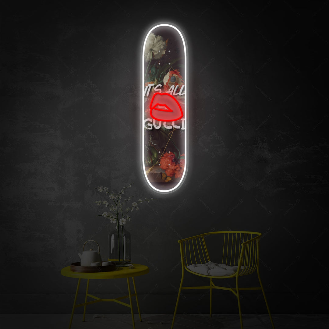 "It’s All Good Skateboard" Neon Sign
