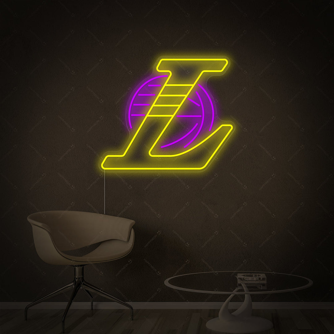 "La Basketball Team Logo" Neon Sign