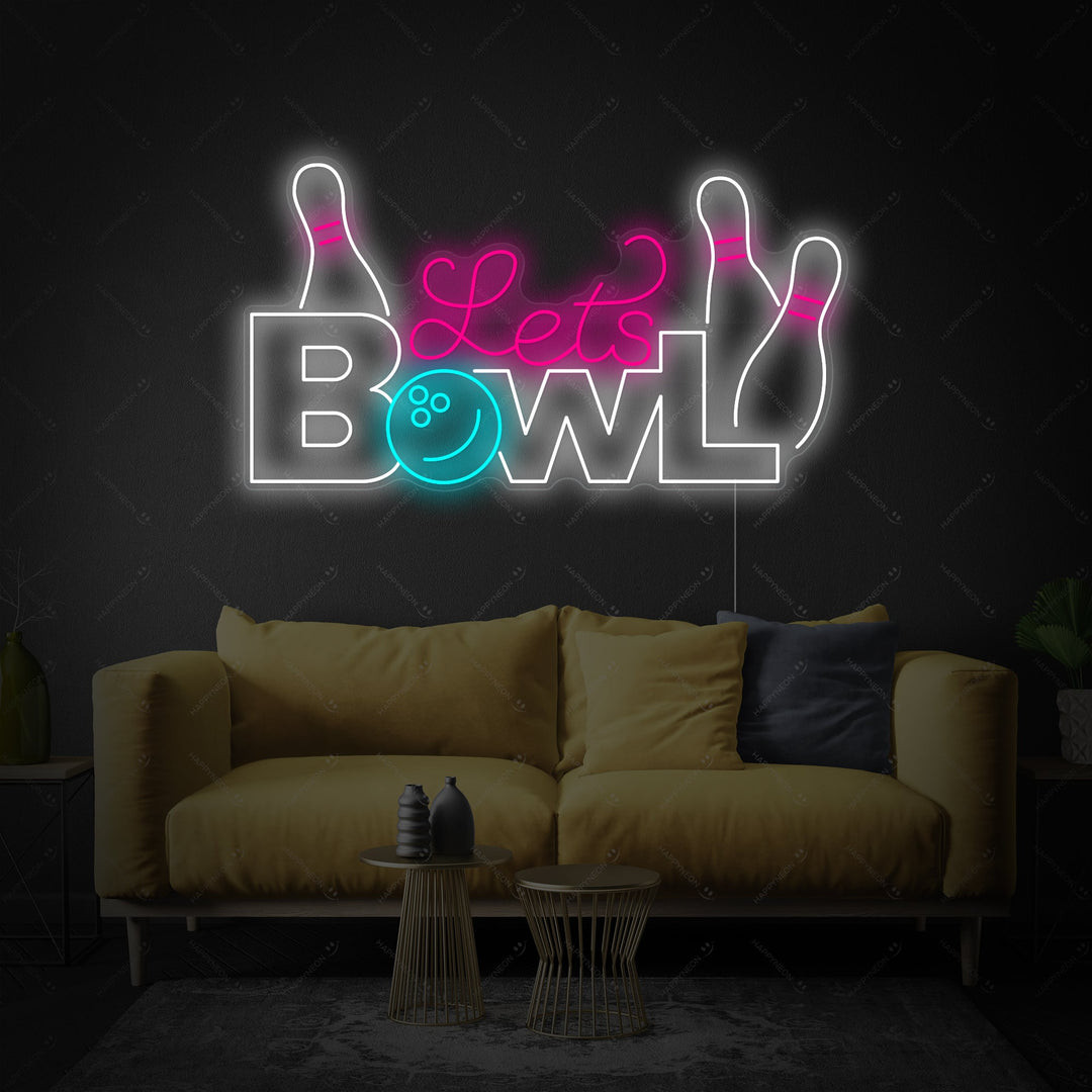 "Lets Bowl" Neon Sign