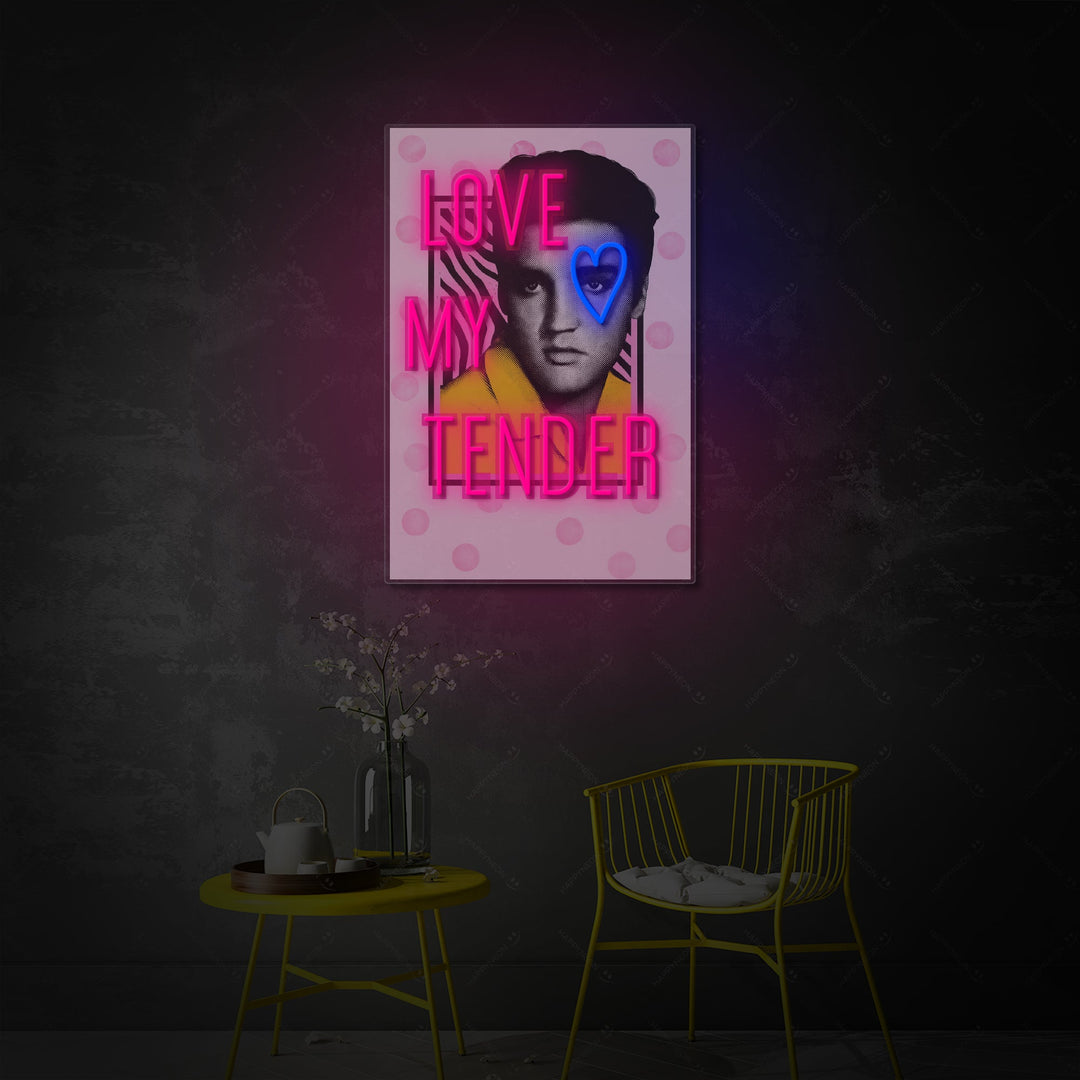 "Love Me Tender" Neon Sign