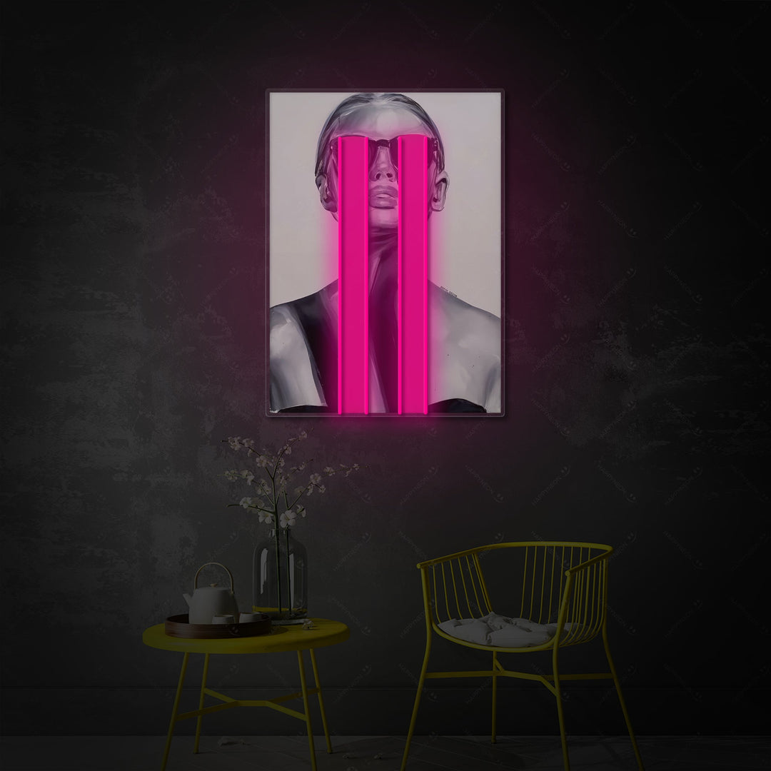 "Masked Muse" Neon Sign