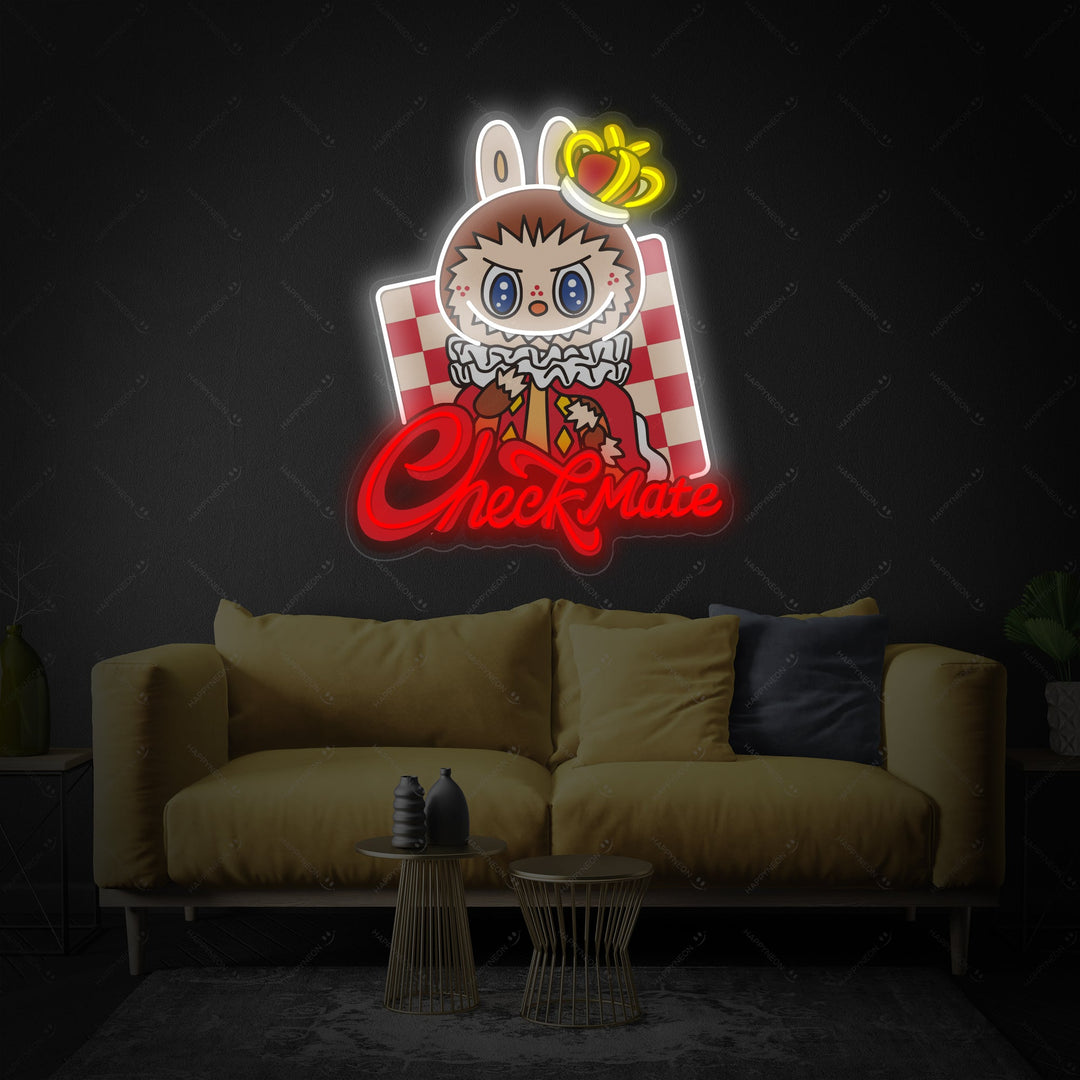 "Monster Let's Checkmate" Neon Sign