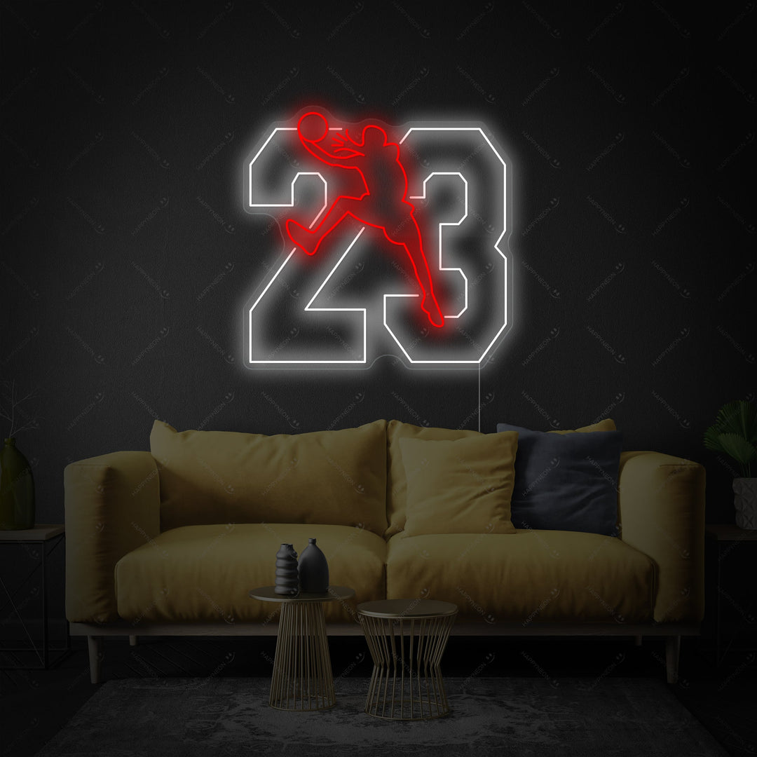 "No.23 Basketball Player" Neon Sign