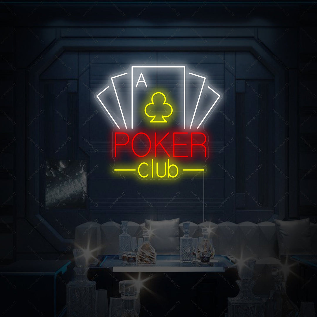 "Poker Club" Neon Sign