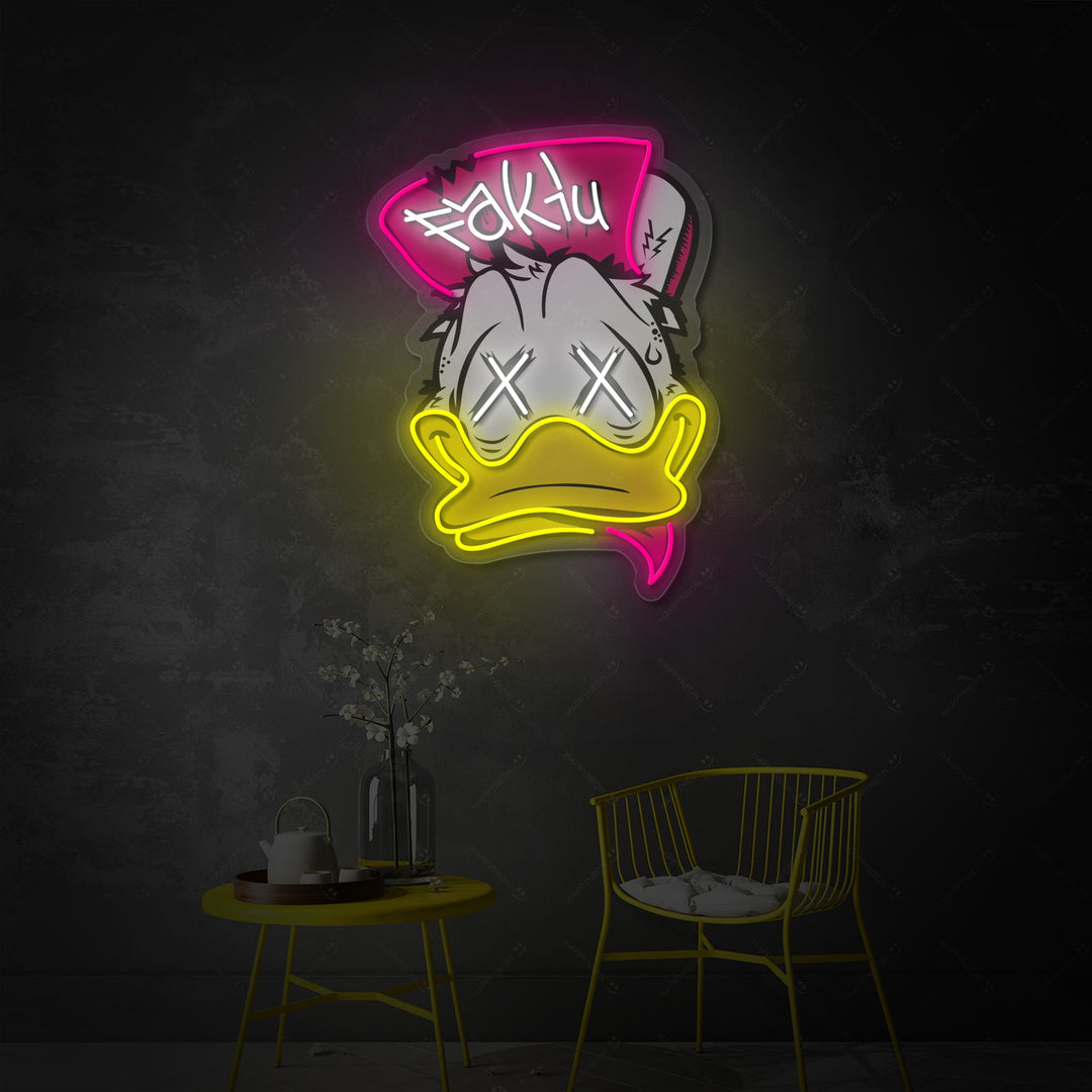 "Punk Duck" Neon Sign