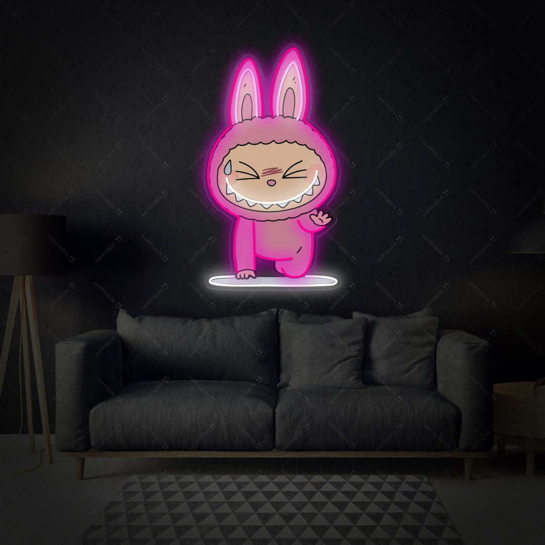 "Yoga Monster" Neon Sign