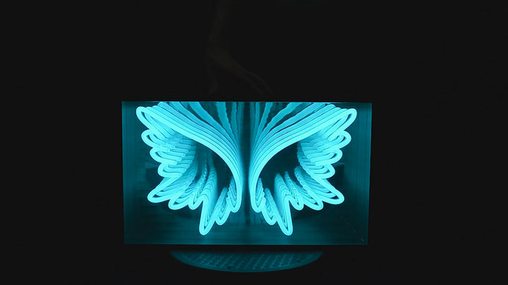 "Angel Wings" 3D Infinity LED Neon Sign