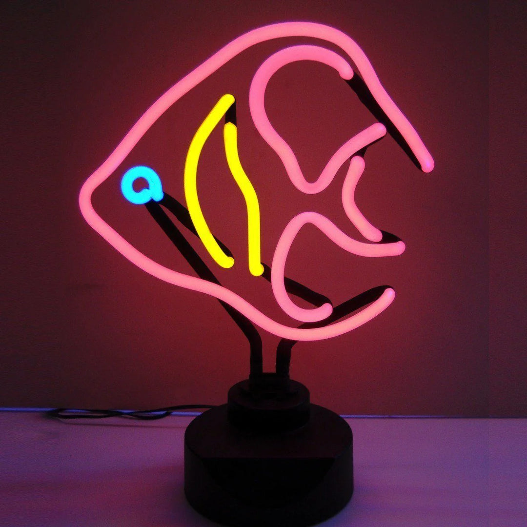 Angelfish Table Neon Sign, Glass Neon Sign