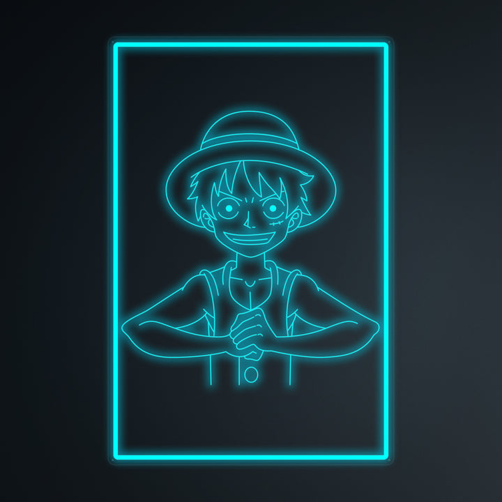 "Anime Monkey D" Mini Neon Sign