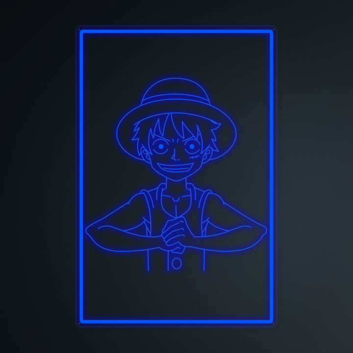 "Anime Monkey D" Mini Neon Sign