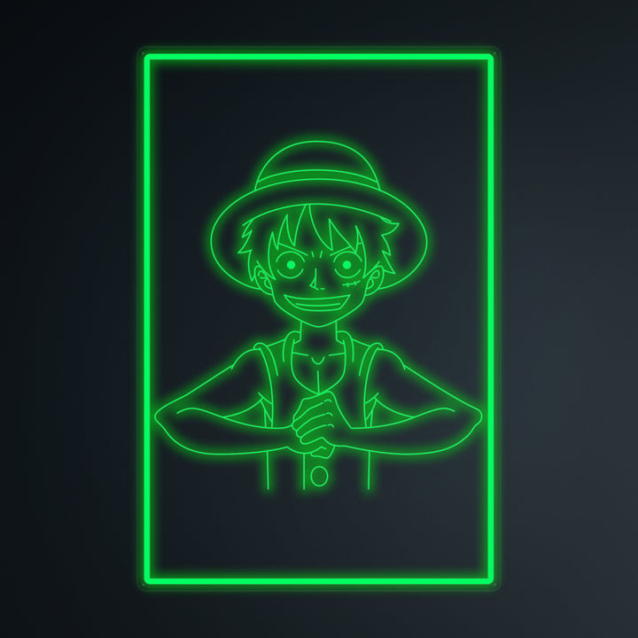 "Anime Monkey D" Mini Neon Sign