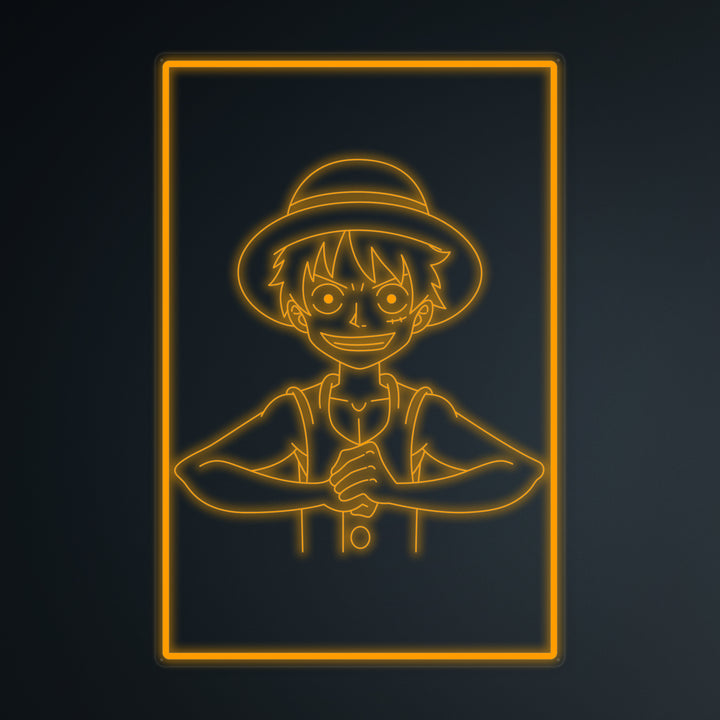 "Anime Monkey D" Mini Neon Sign