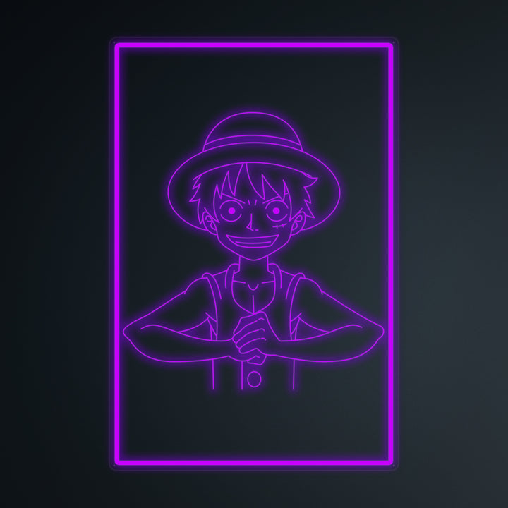 "Anime Monkey D" Mini Neon Sign