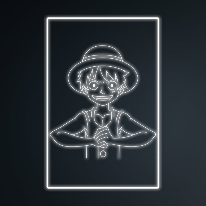 "Anime Monkey D" Mini Neon Sign