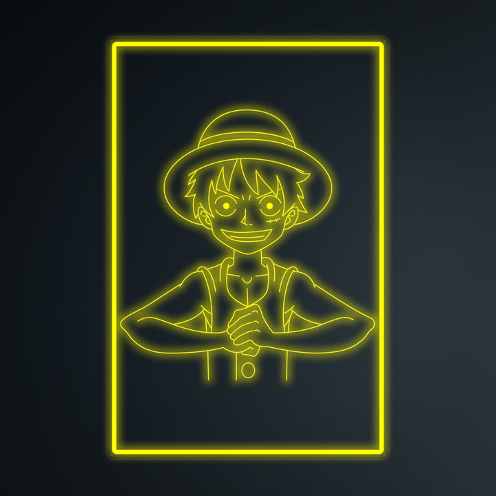 "Anime Monkey D" Mini Neon Sign