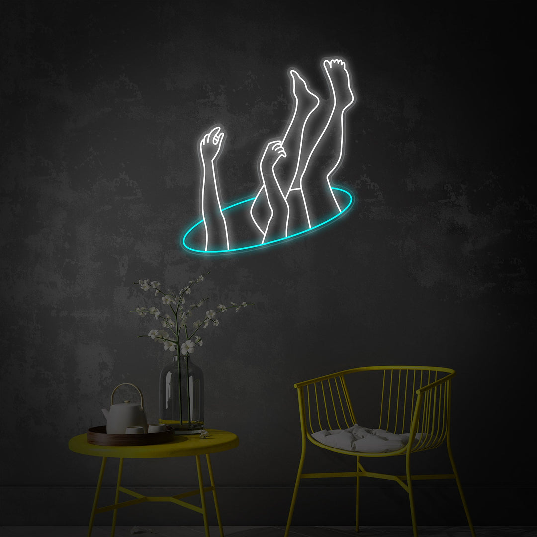 "Anxiety Falling" Neon Sign