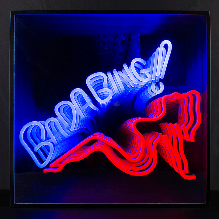 "Bada Bing" 3D Infinity LED Neon Sign