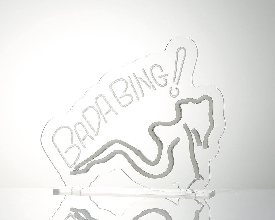 "Bada Bing Bar" Desk LED Neon Sign