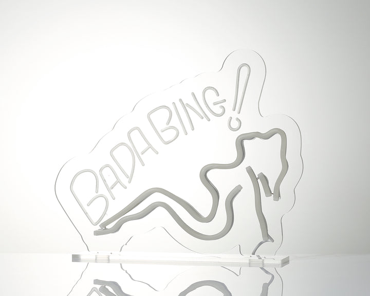 "Bada Bing Bar" Desk LED Neon Sign
