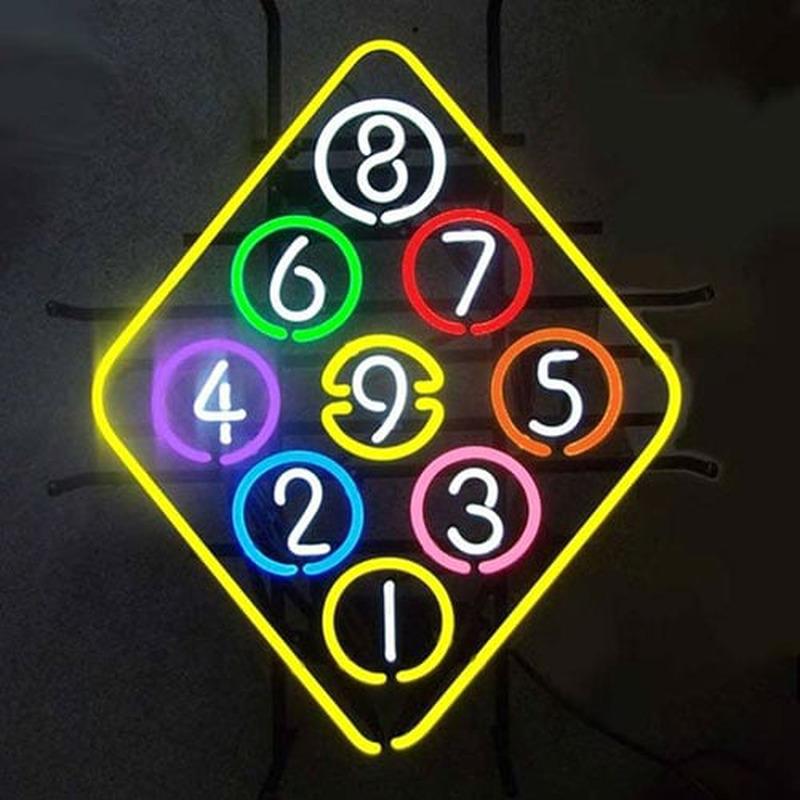 "Ball Billiard Rack Pool" Neon Sign