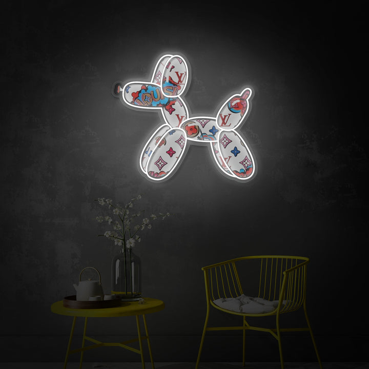 "Balloon Dog Luxury" UV Print LED Neon Sign