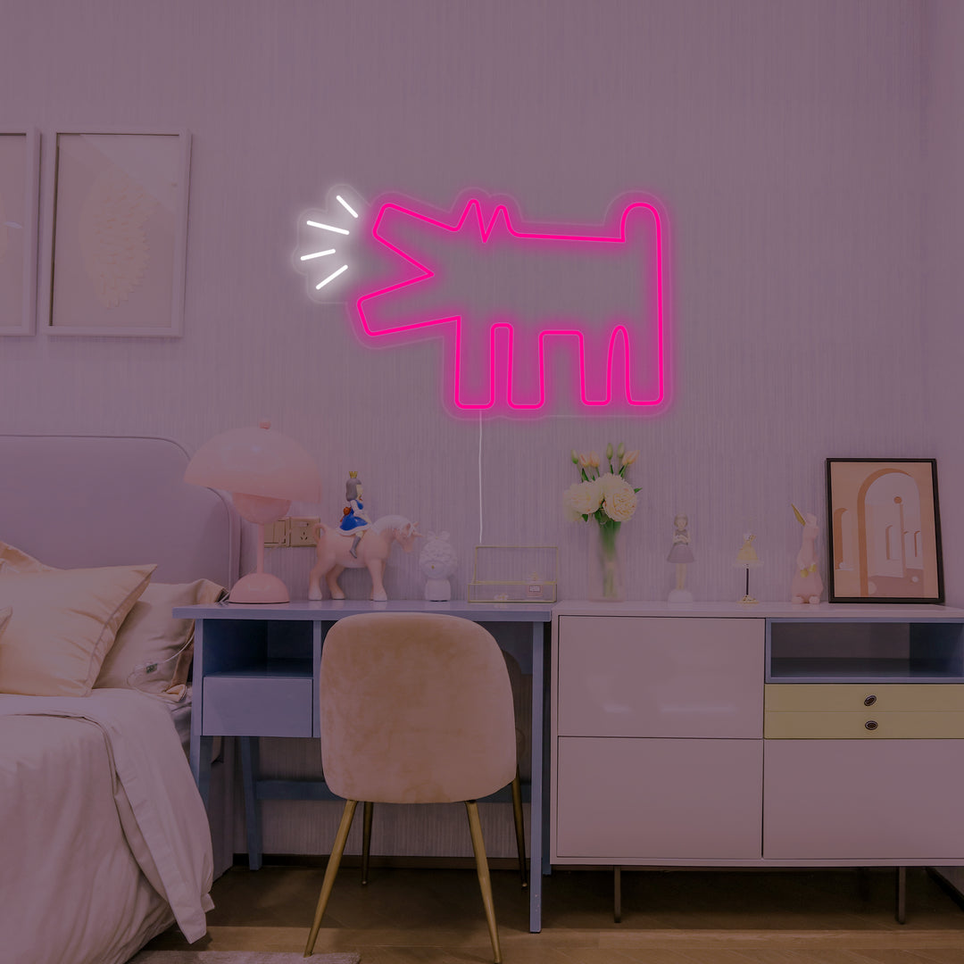 "Barking Dog, Kids Room Decor" Neon Sign
