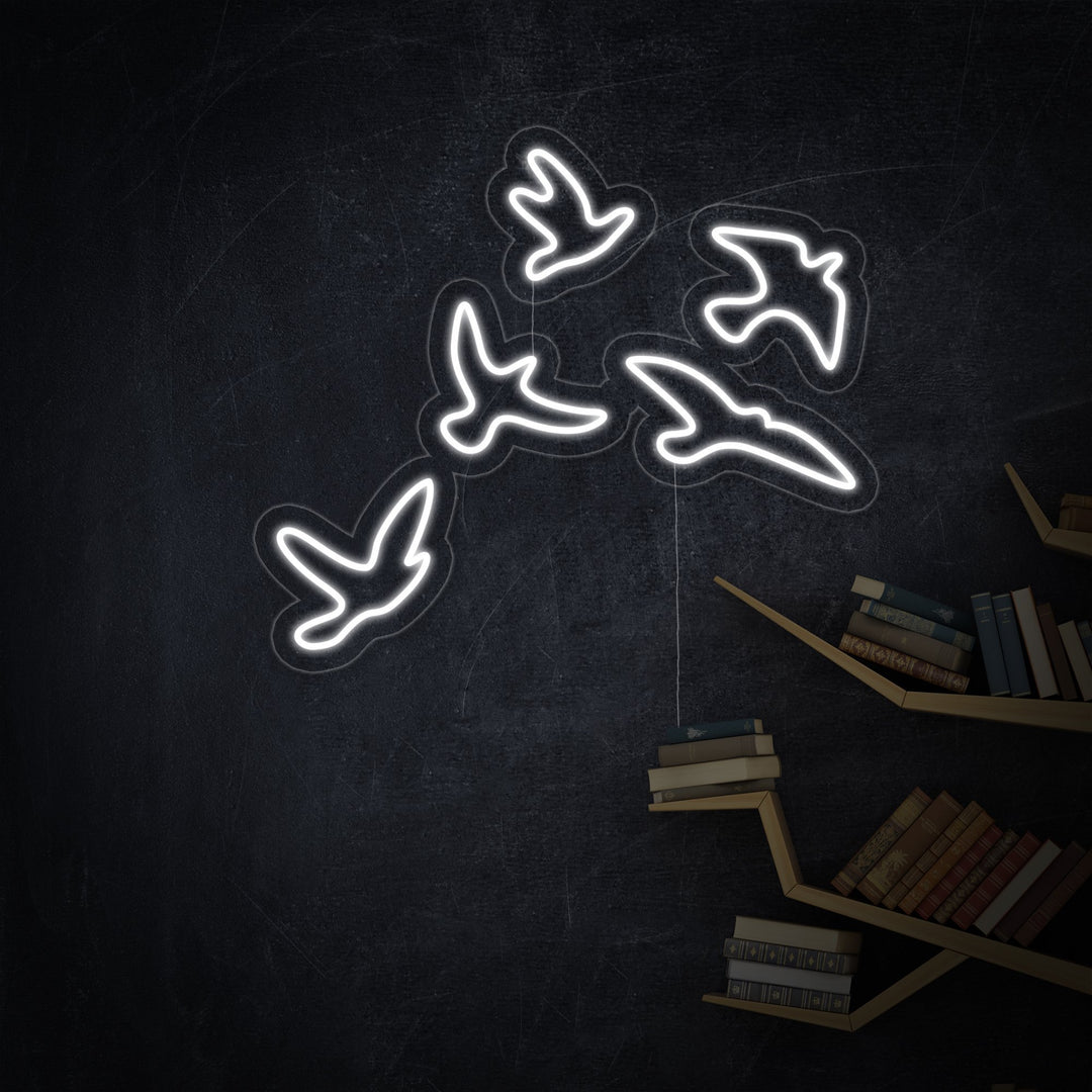 "Birds" Neon Sign