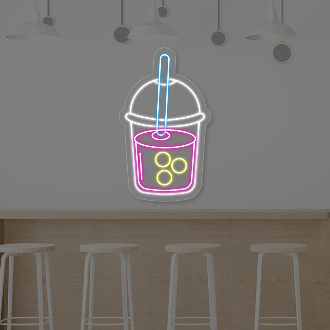 "Boba Tea Cup" Neon Sign
