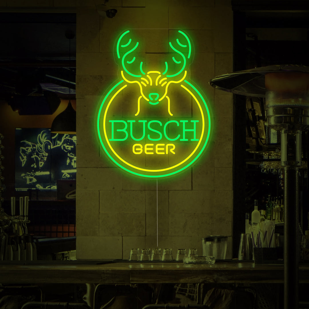 "Deer Beer & Bar" Neon Sign