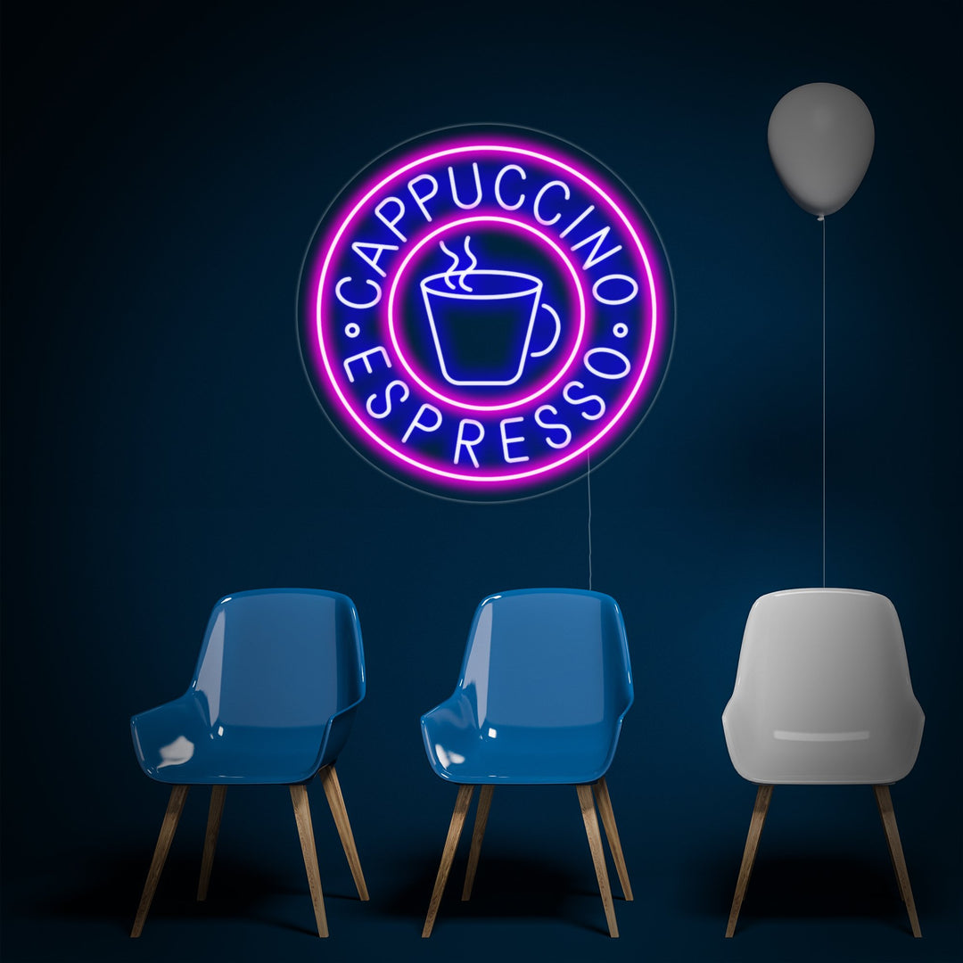 "Cappuccino Espresso" Neon Sign