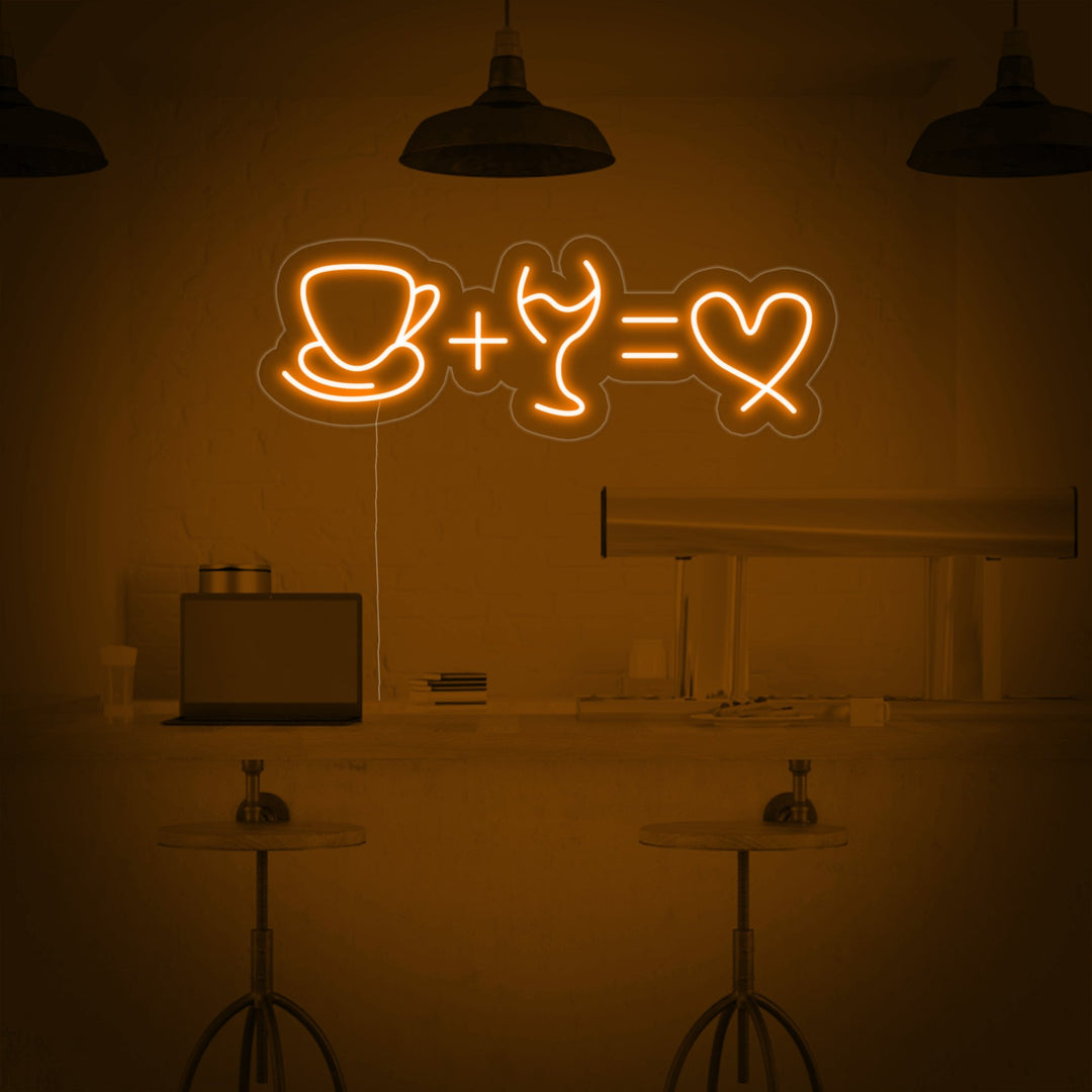 "Coffee Wine Love" Neon Sign