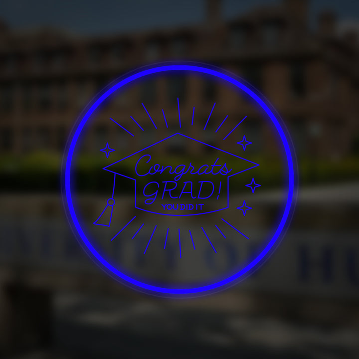 "Congrats Grad" Mini Neon Sign