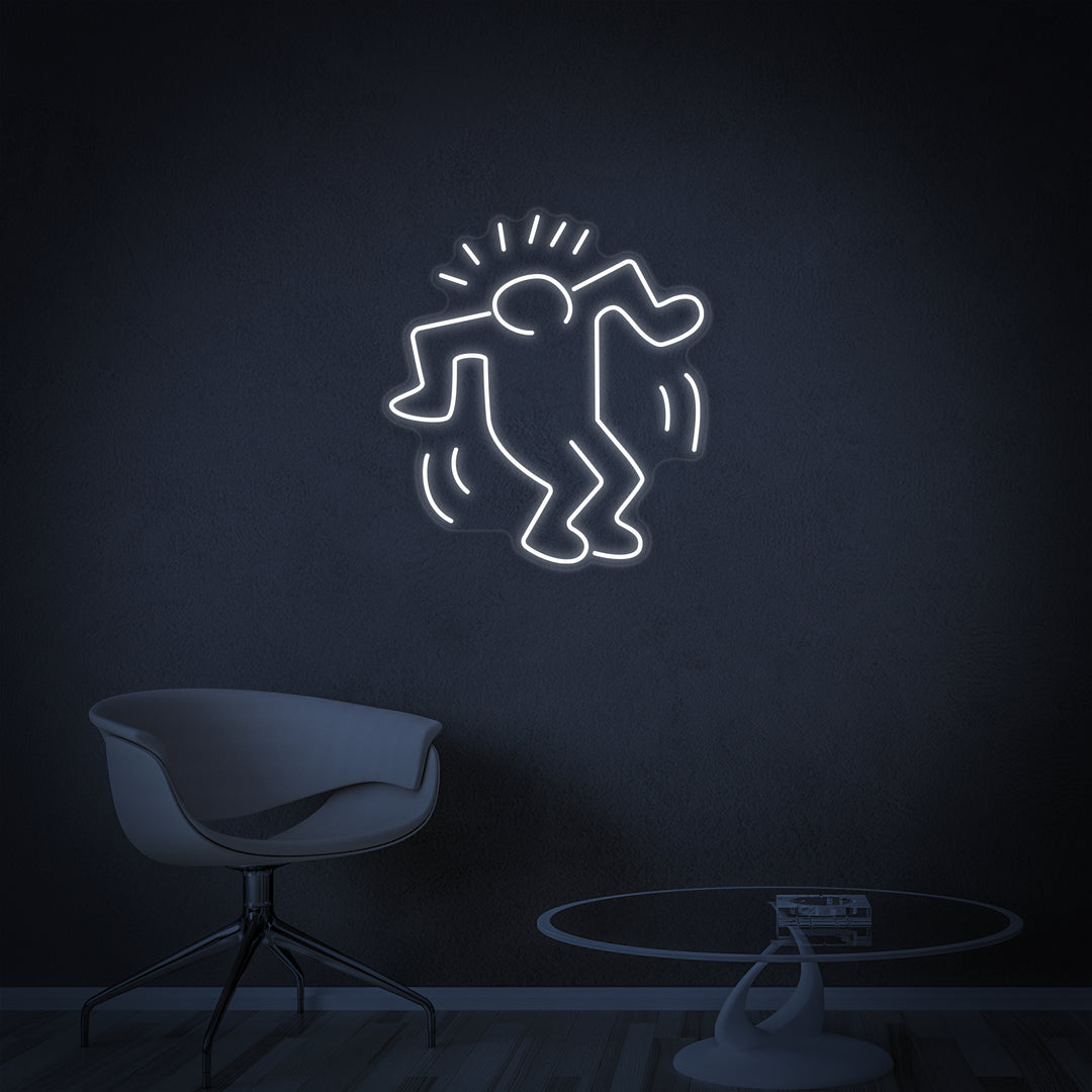 "Dancing Man" Neon Sign