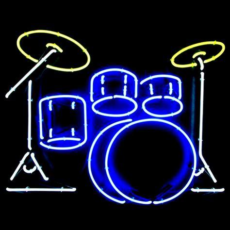 "Drum Set" Neon Sign