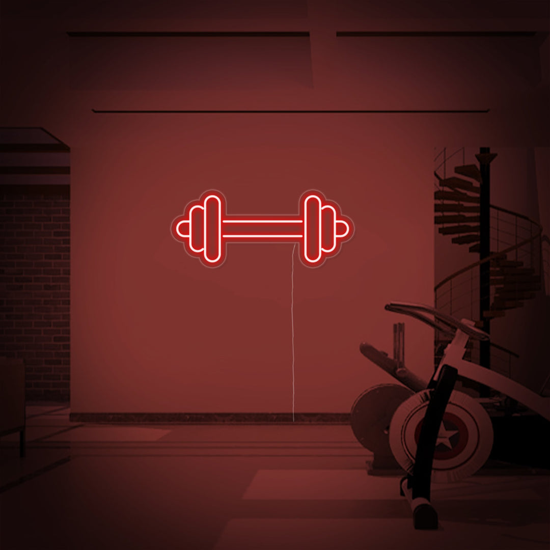 "Dumbbell Barbell Gym, Gym Decor, Fitness Decor" Neon Sign