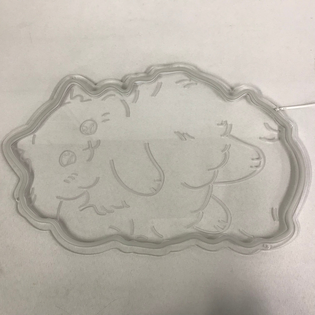 "Fatty Cat, Cartoon" Mini Neon Sign