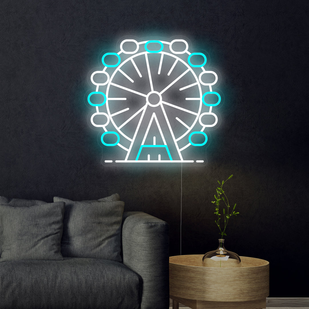 "Ferris Wheel London Eye" Neon Sign